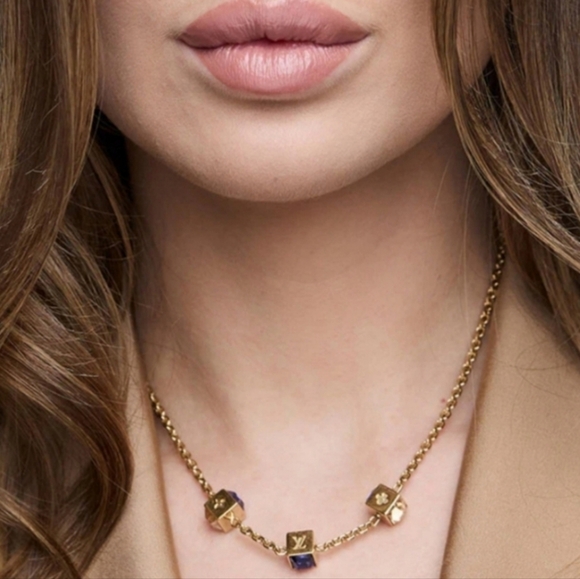 Louis Vuitton Goldtone Gamble Necklace/ w/COA - Picture 7 of 9